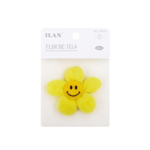 Fleurs en tissu ILAN 7 cm, visage souriant, décoration décorative pour la maison - Product Image 2