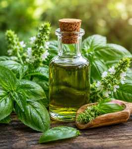 น้ำมันหอมระเหยโหระพาบริสุทธิ์ 100% จากธรรมชาติ กลิ่นหอมหวาน (Ocimum Basilicum) ช่วยลดเลือนริ้วรอย ใช้สำหรับอโรมาเธอราพี สกัดด้วยไอน้ำ โดยบริษัท เคดีเอ็ม เอ็นเตอร์ไพรส์ - Product Image 6