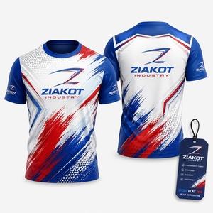 เสื้อยืด ZIAKOT รุ่นใหม่ ดีไซน์พิเศษสำหรับผู้ชาย ลายพรางสีชมพู-ฟ้าอ่อน รุ่น Performance Salute To Service - Product Image 4