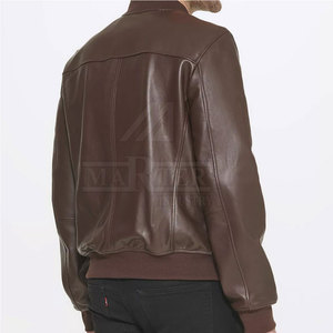 Stylish Genuine <b>Leather</b> Winter <b>Jacket</b> for <b>Men</b> Stand Collar Front Logo Breathable Eco-Friendly Comfortable Fit for Daily Wear - Product Image 4