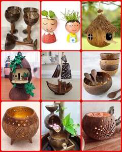 ผลิตชามกะลามะพร้าว สลักโลโก้ ชามสมูทตี้แบบใช้ซ้ำได้ งานฝีมือจากกะลามะพร้าวที่ยั่งยืน ผลิตภัณฑ์ DIY จากโรงงาน Cococraft ในเวียดนาม - Product Image 6