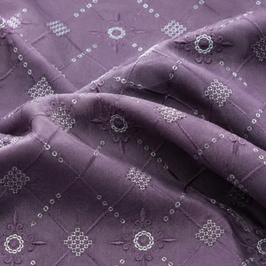 Wholesale <b>Sequin</b> Embroidery Fabric Export Quality Mesh Net Garment Textile For Importers And Bulk Buyers - Product Image 6