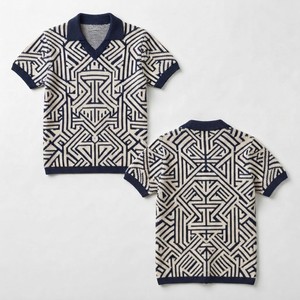 Pull en tricot pour femme, manches courtes, col rabattu, boutonné, couleur unie, pull décontracté, 100% acrylique, vêtements d'automne - Product Image 6