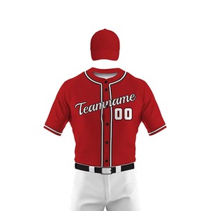 New Ready 220GSM Polyester Short Baseball Jersey Breathable Team Uniforms Custom Sublimated Customizable Sports Wear High - Product Image 3