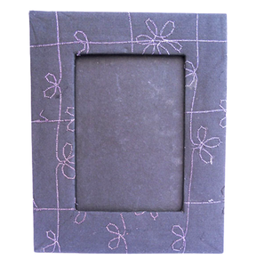 Dark Blue Recycled Cotton <b>Paper</b> Wood Free Stylish Home Decor Desk Organizer Beautiful Embroidery Photo Frame Lovely Green - Product Image 1