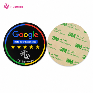Etiqueta Adhesiva Redonda Personalizada con Código QR para Reseñas de Google, Tarjeta de PVC para Comentarios de Negocios - Product Image 3