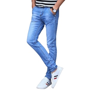 Jeans de mezclilla personalizados para hombre, corte ajustado, de alta calidad, algodón OEM, personalizados, con cremallera, lavados, de primavera, con elastano y algodón. - Product Image 2