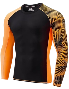 Camiseta de Compresión Ajustada para Hombre, Manga Larga, para Entrenamiento en Gimnasio, Sublimación, Ecológica, Transpirable, de Secado Rápido, Personalizada OEM - Product Image 5