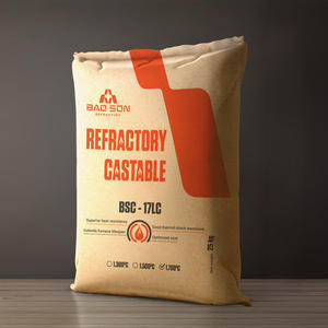 Refractario Colable CR17, Exportador Número 1, 40%~70% de Contenido de Al2O3, BAO SON, Gris Blanco, Vietnam, Hornos Industriales, Horno para Pizza - Product Image 1