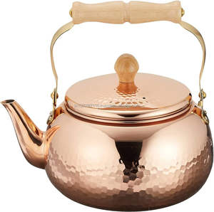 Artisan copper kettle for handmade kitchen decor tea boiling vintage <b>stovetop</b> charm premium home dining collection - Product Image 4