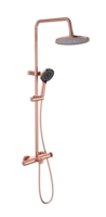 Ensemble de robinetterie de douche thermostatique chromé avec barre coulissante, trois modes de jet, cartouche céramique pour hôtels et villas