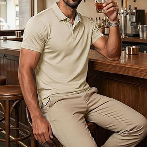 Camisetas Polo para Hombre, Manga Corta, Algodón Piqué, 3 Botones, Corte Clásico, Camiseta Informal, Camisetas de Golf de Alto Rendimiento, Cómodas y Transpirables - Product Image 4