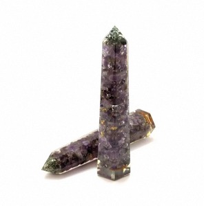 Potente Lápiz de Amatista Orgone Hecho a Mano, Cristal Curativo Feng Shui, Decoración para el Hogar, Energía Positiva, Meditación, Tamaño Personalizado - Product Image 4