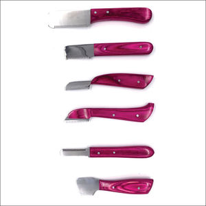 Nuevo Kit Profesional de Cuchillos para Peluquería Canina de Acero Inoxidable y Madera con Garantía de por Vida para Eliminar el Pelo Muerto y el Subpelo - Product Image 3