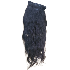 Extensiones de cabello de trama Remy virgen recto Natural 100%, alineación de cutícula sin enredos, sin cobertizos, estilo de onda Natural - Product Image 1