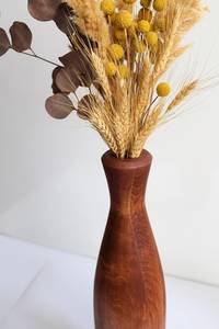 Jarrón Alto de Bambú y Madera Hecho a Mano, Jarrón Moderno y Contemporáneo de Madera Natural para Decoración del Hogar y Bodas - Product Image 4