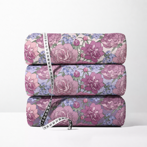 Tela Popelina Ligera de Algodón Orgánico 100% Peinado y Tejido, Transpirable, Antiestática, con Estampado Floral, para Ropa de Cama y Camisas de Niñas - Product Image 1
