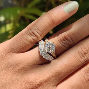 Round Cut Diamond Yellow Gold Ring with Side <b>Stones</b> Elegant and Timeless Design Sparkling Fine Jewelry Engagement or Gift Ring - Product Image 4