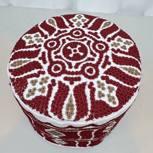Sombreros Tradicionales de Algodón con Bordado de Terciopelo para Hombres, Gorros Étnicos Saudíes - Product Image 5