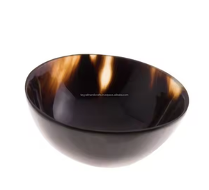 Ensemble de bols en corne polie naturelle, style rustique, ferme, nautique, décoratif, artistique, motif floral, écologique, artisanal, pour servir - Product Image 4