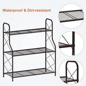 MetalTouch 5 Tier Luxury Indoor Plant Stand Asian Style Pre-Assembled Desktop Display <b>Rack</b> with Iron Shelves - Product Image 1