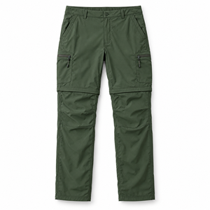 Pantalones de Senderismo Verde Bosque Convertibles con Piernas Desmontables, Bolsillos Cargo, Presillas para Cinturón, Pantalones Utilitarios para Exteriores, Venta al por Mayor Personalizada para Hombre - Product Image 1