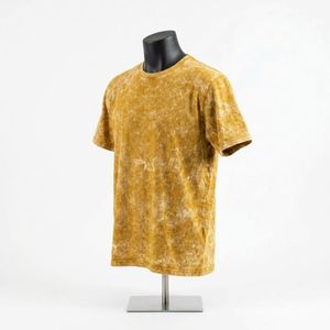 เสื้อยืดโอเวอร์ไซส์ผู้ชายแบบถักลายใหม่คุณภาพดีที่สุด ผ้าฝ้าย 100% ซักย้อมสีแบบแอซิดวอช - Product Image 5