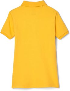เสื้อโปโลผู้หญิงสีเหลือง แขนสั้น ผ้าปิเก้ ทรงลำลอง ผ้าทอ - Product Image 6