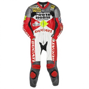 Traje de Carreras Rucati de 1 Pieza en Piel de Vacuno/Canguro para Motociclismo/Traje de Moto para Pilotos - Product Image 1