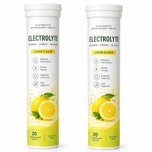 Tabletas efervescentes de electrolitos de rápida disolución, paquete de 20, adecuadas para bebidas deportivas, viajes y rutinas de hidratación diarias. - Product Image 1
