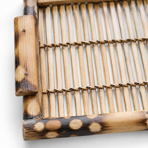 Handmade Bamboo Serving <b>Tray</b> with Handles Rectangular Woven Bamboo Tea <b>Breakfast</b> <b>Tray</b> for Home Kitchen Decor - Product Image 4