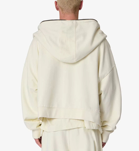 Sudadera con capucha extragrande para hombre, con cremallera, de felpa francesa, con bolsillo canguro, informal, para otoño, personalizada, ODM OEM - Product Image 2