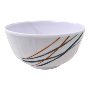 Plato Plano de Melamina, Diseño Minimalista, Rayas Azules y Naranjas Pigmentadas, Platos Modernos, Aptos para Microondas y Lavavajillas - Product Image 2