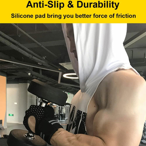 Half Finger Gym Gloves Mesh Breathable Non-Slip Adjustable Wrist <b>Strap</b> for Weight Lifting Fitness Unisex - Product Image 5