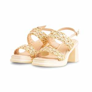 Sandalia Tacón Formal Beige PU0457 - Product Image 3