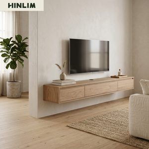 Modern Scandinavian Durable Wall Mounted Metal & Laminated Board <b>TV</b> <b>Stand</b> Floating Design for Living Room 65 in <b>TVs</b> - Product Image 6