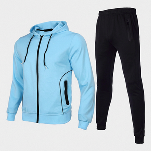 Ensemble de jogging pour homme à capuche, pantalon noir, manches longues, fermeture éclair, décontracté, respirant, séchage rapide, écologique, couleur unie, hiver - Product Image 6