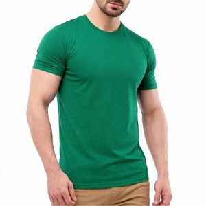 T-shirt décontracté pour homme, 100% coton, coupe ample, col rond, manches longues, couleur unie, séchage rapide, anti-boulochage, respirant - Product Image 1