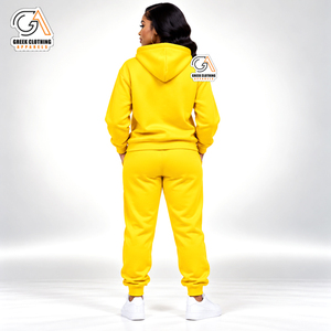 Ensemble sweat-shirt et pantalon jaunes à capuche Sigma Gamma Rho pour femme, taille plus, survêtement pour femme, ensemble sweat-shirt à capuche pour sororité grecque - Product Image 3