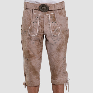 Pantalones Cortos Bávaros Personalizados de Última Moda y Alta Calidad en Cuero Genuino de Vaca Fresca, Lederhosen para Hombre - Product Image 6