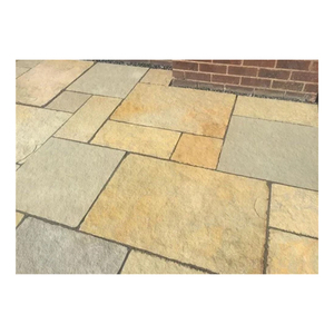 Dalles de pavage en pierre calcaire jaune Tandur d'Inde naturelle pour sols extérieurs, patios, jardins, allées et projets d'aménagement paysager - Product Image 3