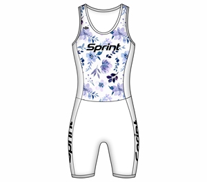 Combinaison de lutte personnalisée pour femmes, imprimée par sublimation, compression, une pièce, uniforme de lutte OEM ODM - Product Image 3