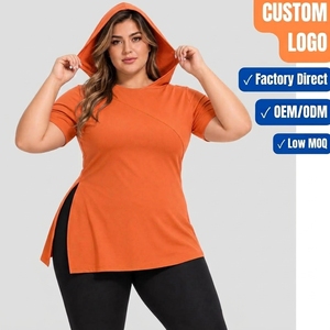 Women's Casual Hooded Short Sleeve <b>Top</b> Everyday Wear Fitted Shirt Wholesale - Product Image 1