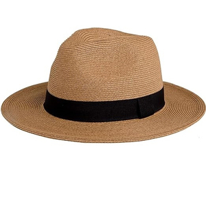 Low MOQ Beach Outdoor Hiking <b>Hat</b> Breathable Round Style Party <b>Wedding</b> Unisex Fedora Straw <b>Hats</b> Wholesale - Product Image 1
