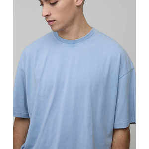 T-shirt ample en coton 100% de haute qualité, coupe ample, épais, séchage rapide, streetwear d'été, logo imprimé en relief, t-shirts graphiques pour hommes - Product Image 2