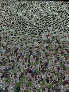 Tissu en dentelle perlée fait main avec strass et broderie florale géométrique 3D, style ROMANTIQUE, pour la décoration de vêtements de mariage - Product Image 5