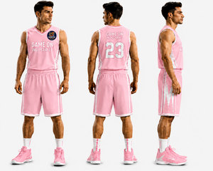 Uniforme de Baloncesto Estampado, Diseño Personalizado por Sublimación, Conjunto de Camiseta y Pantalones Cortos, Transpirable, Ligero, de Secado Rápido, Duradero y Antideslizante - Product Image 1