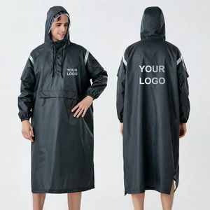 Poncho Impermeable con Capucha Unisex Azul Marino, Corte Holgado y Largo con Bolsillos, Apto para Mochila, Talla Adulto - Product Image 4