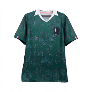 Camiseta de Fútbol Sublimada Personalizada con Cuello en V, Uniforme de Fútbol de Manga Corta, Ropa Deportiva Transpirable, Estampado Gráfico Vintage para Equipo - Product Image 1