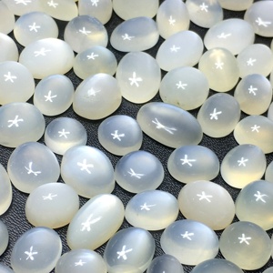 Polished <b>Rainbow</b> Moonstone Loose Gemstone Natural Round Brilliant Cut for Jewelry Making Plain Round Brilliant Cut Cabochon - Product Image 4